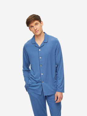 Men's Pyjamas Basel Micro Modal Stretch Storm Blue