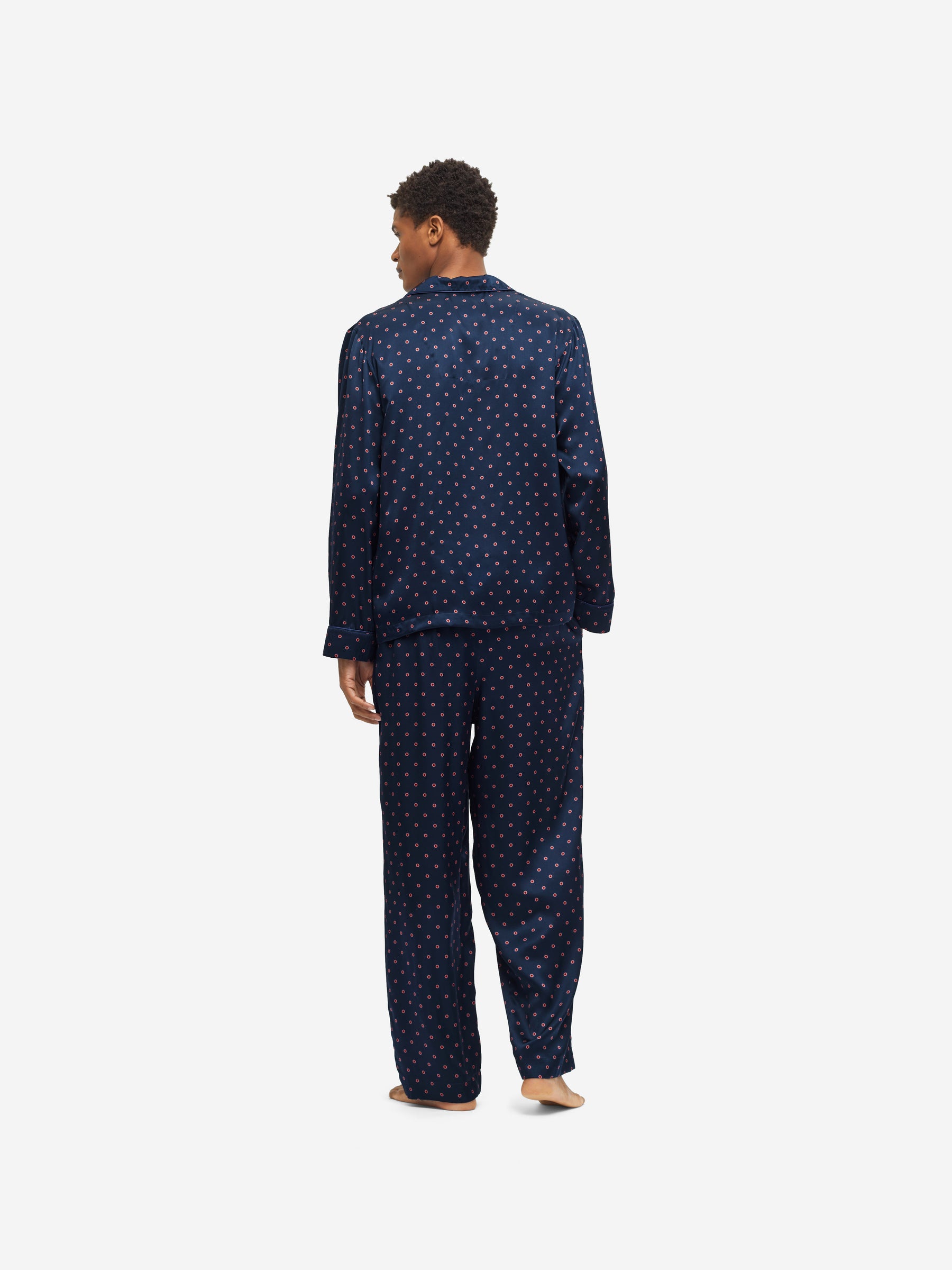 Men's Pyjamas Brindisi 79 Silk Satin Navy
