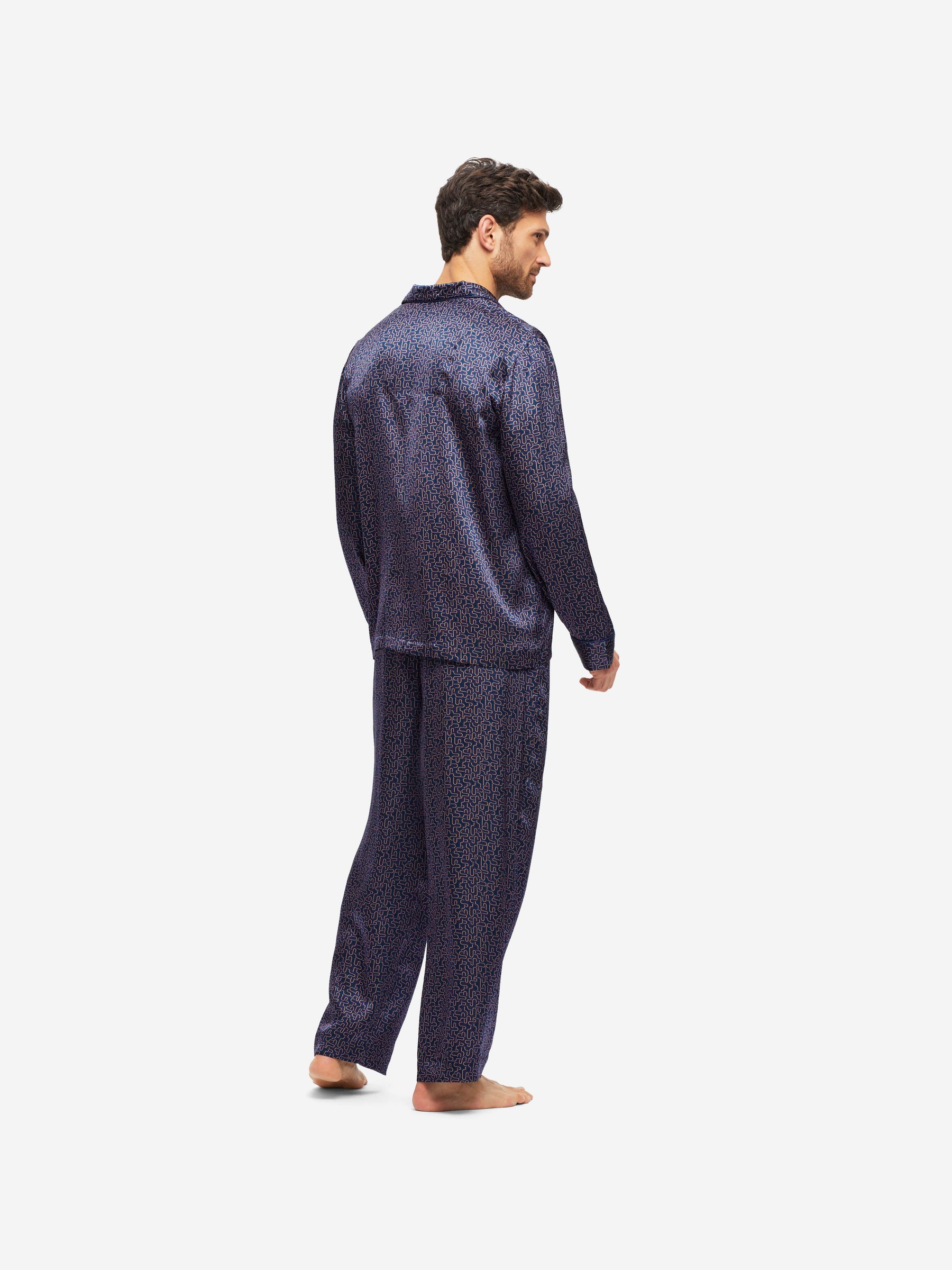 Men's Pyjamas Brindisi 80 Silk Satin Navy