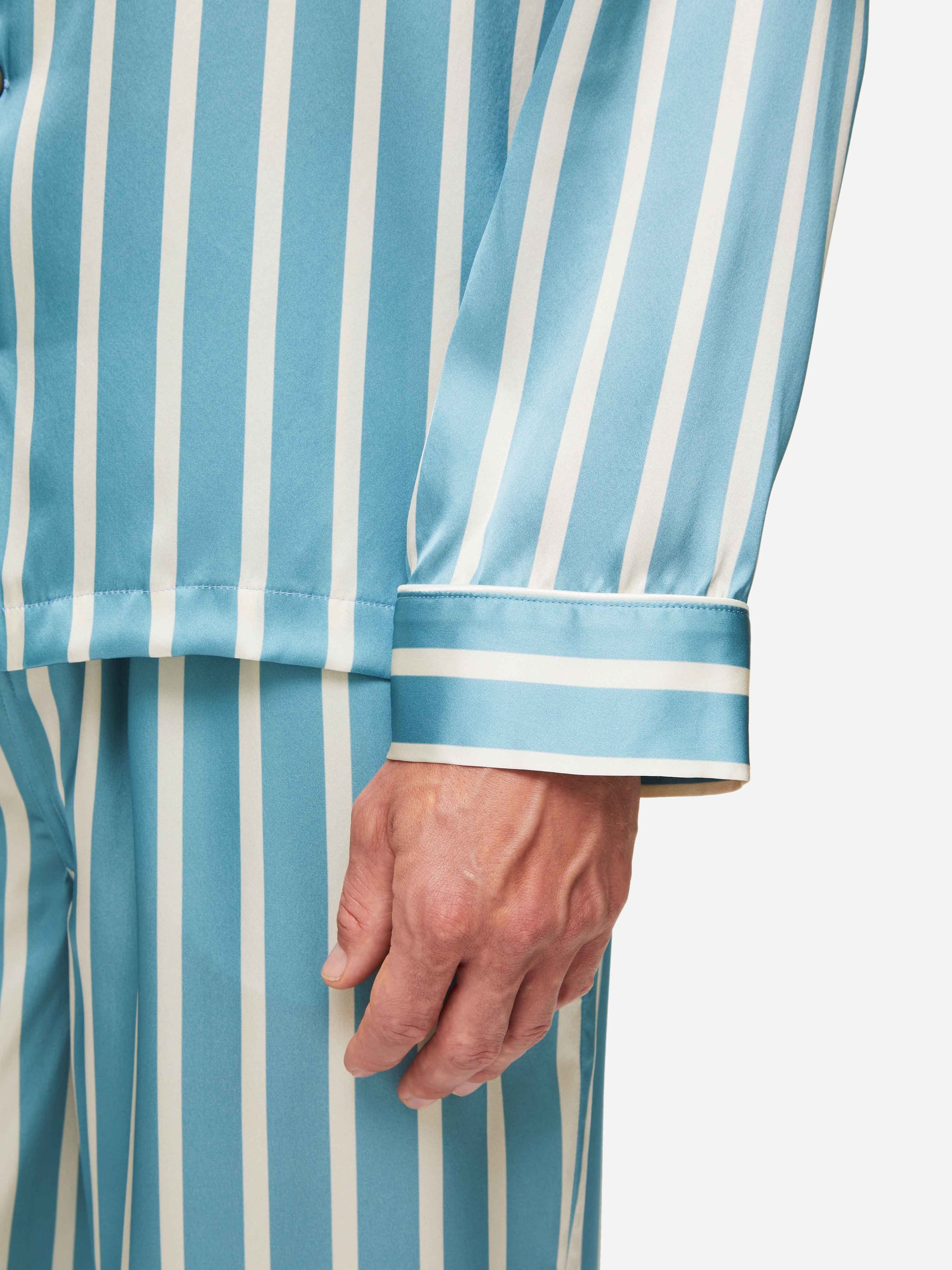 Men's Pyjamas Brindisi 88 Silk Satin Blue