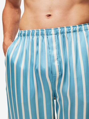 Men's Pyjamas Brindisi 88 Silk Satin Blue