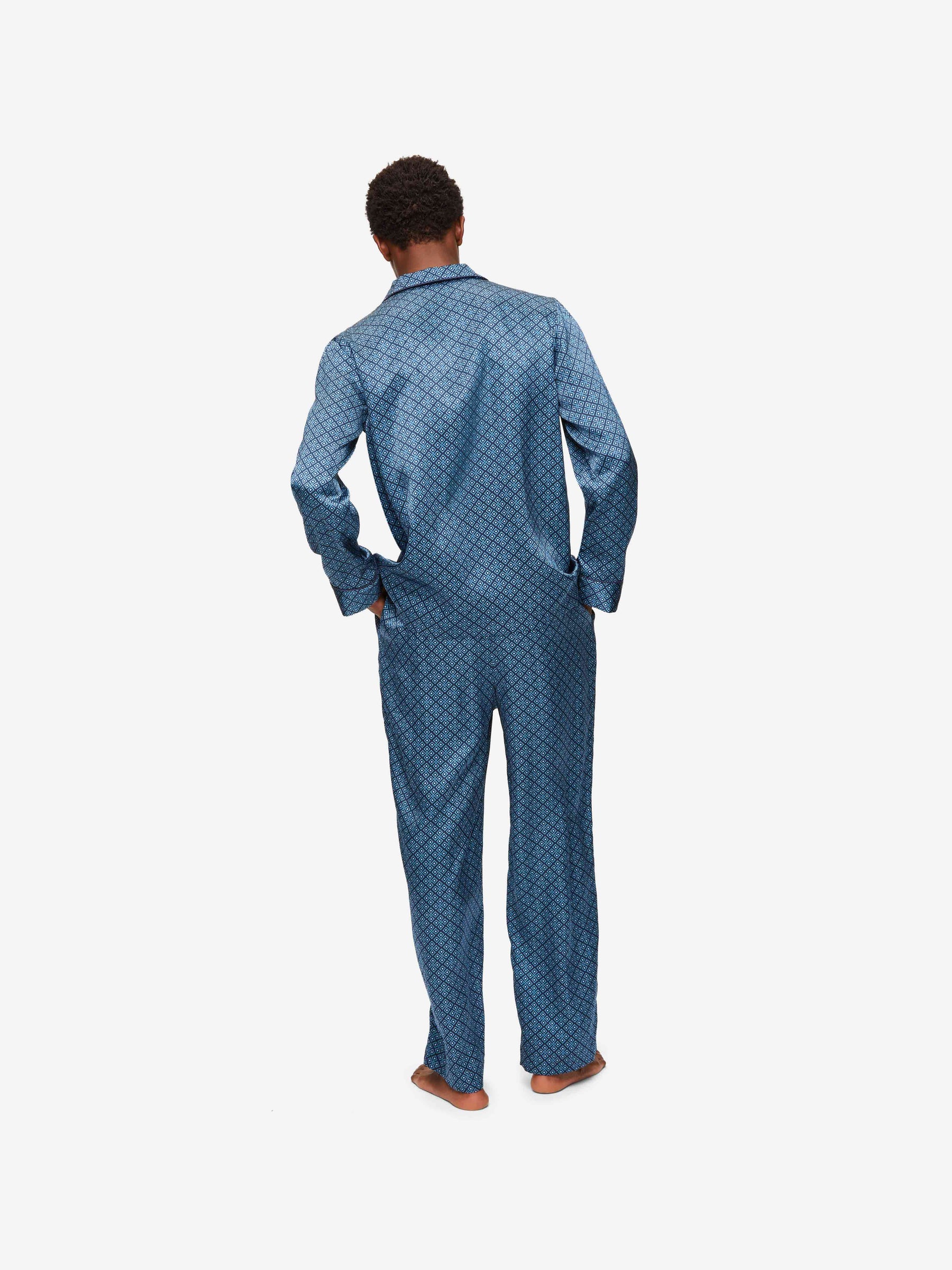 Men's Pyjamas Brindisi 89 Silk Satin Navy