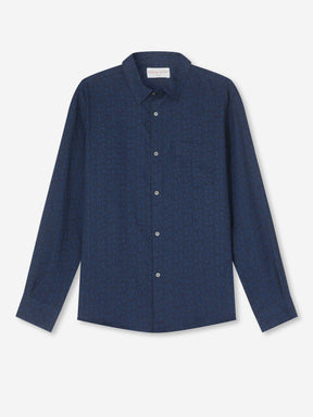 Men's Shirt Milan 17 Linen Navy