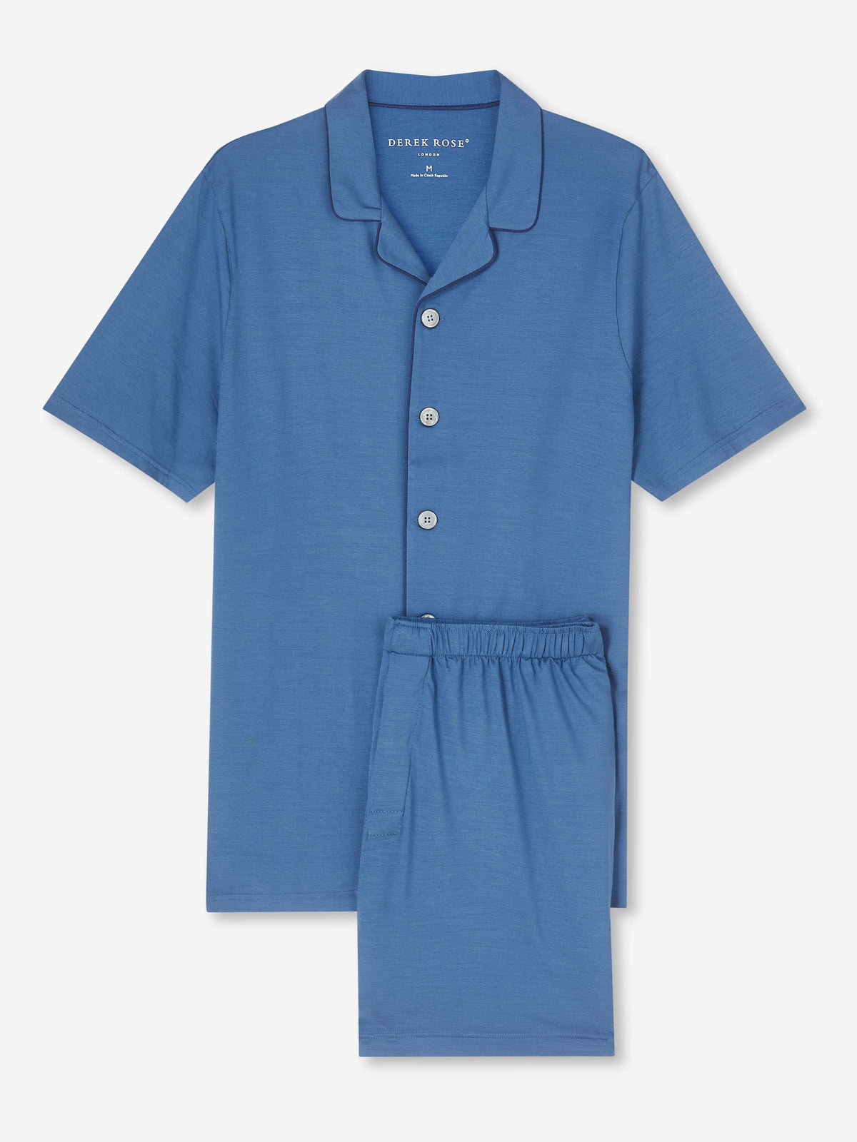 Men's Short Pyjamas Basel Micro Modal Stretch Storm Blue