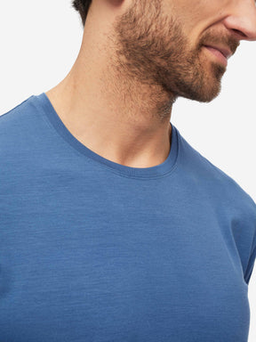 Men's T-Shirt Basel Micro Modal Stretch Storm Blue