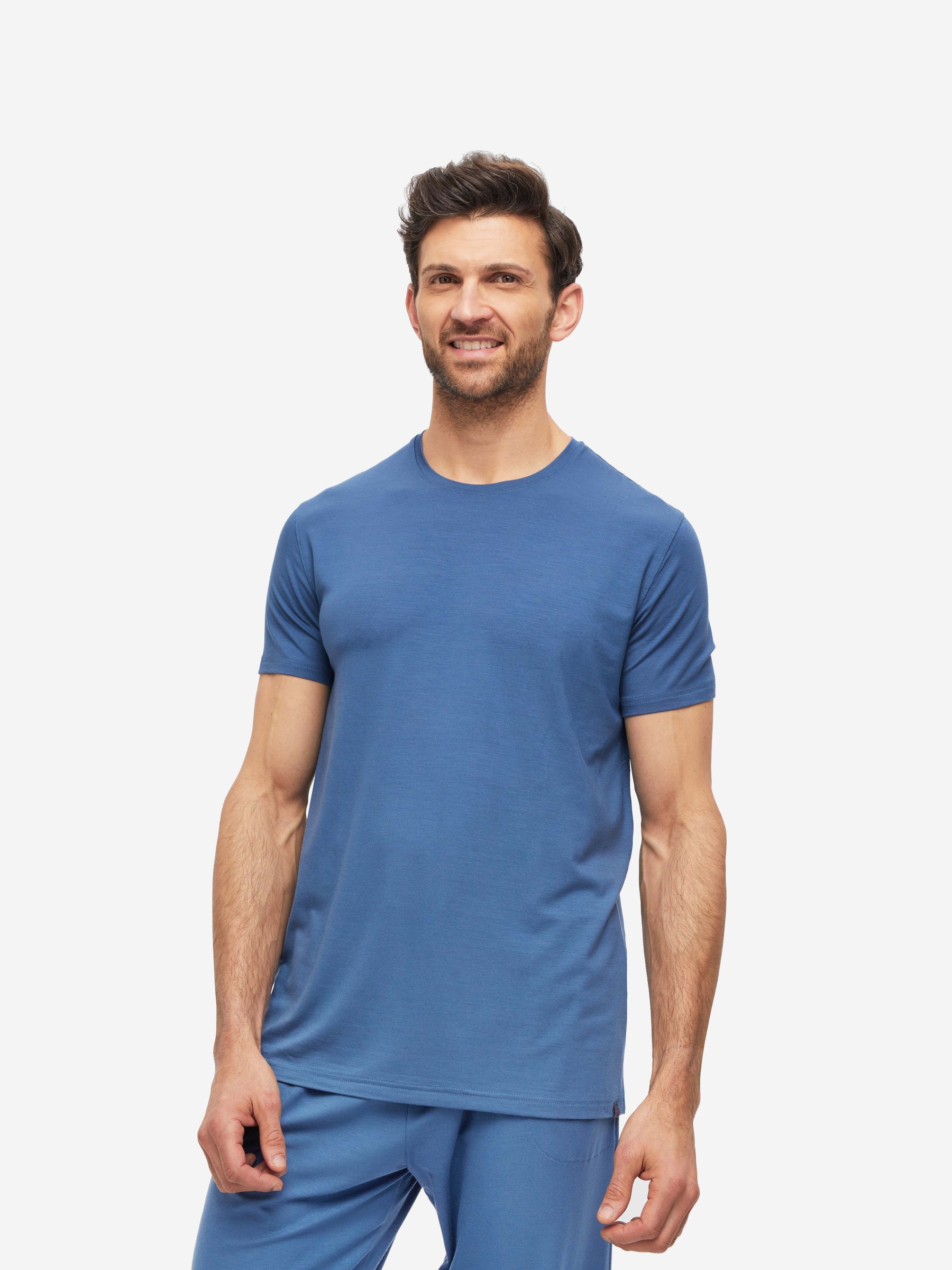 Men's T-Shirt Basel Micro Modal Stretch Storm Blue