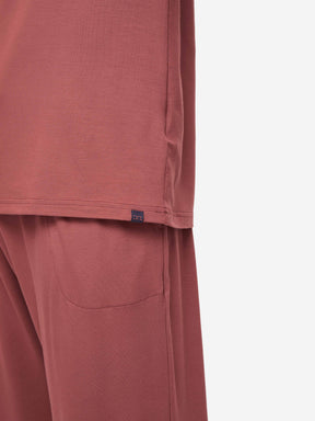 Men's T-Shirt Basel Micro Modal Stretch Brown