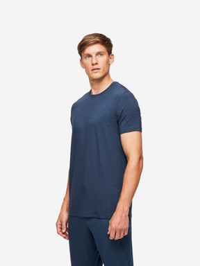Men's T-Shirt London 9 Bird Print Micro Modal Navy