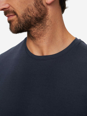 Men's T-Shirt Ramsay 2 Pique Cotton Tencel Navy