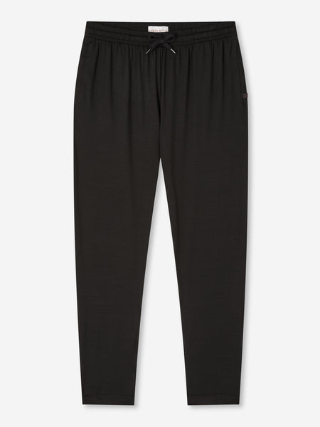 Men's Black Jersey Micro Modal Track Pants | Derek Rose