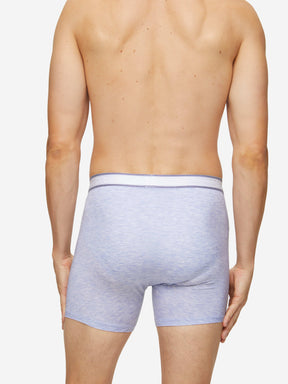 Men's Trunks Ethan Micro Modal Stretch Light Blue Marl