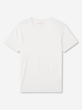 Men's V-Neck T-Shirt Basel Micro Modal Stretch White