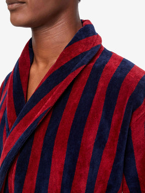 Men's Bathrobe Aston 32 Terry Cotton Red