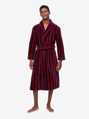 Men's Bathrobe Aston 32 Terry Cotton Red