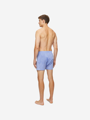 Men's Classic Fit Boxers Amalfi Cotton Batiste Blue