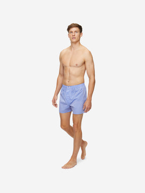 Men's Classic Fit Boxers Amalfi Cotton Batiste Blue