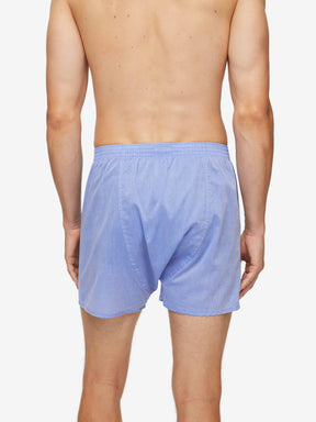 Men's Classic Fit Boxers Amalfi Cotton Batiste Blue