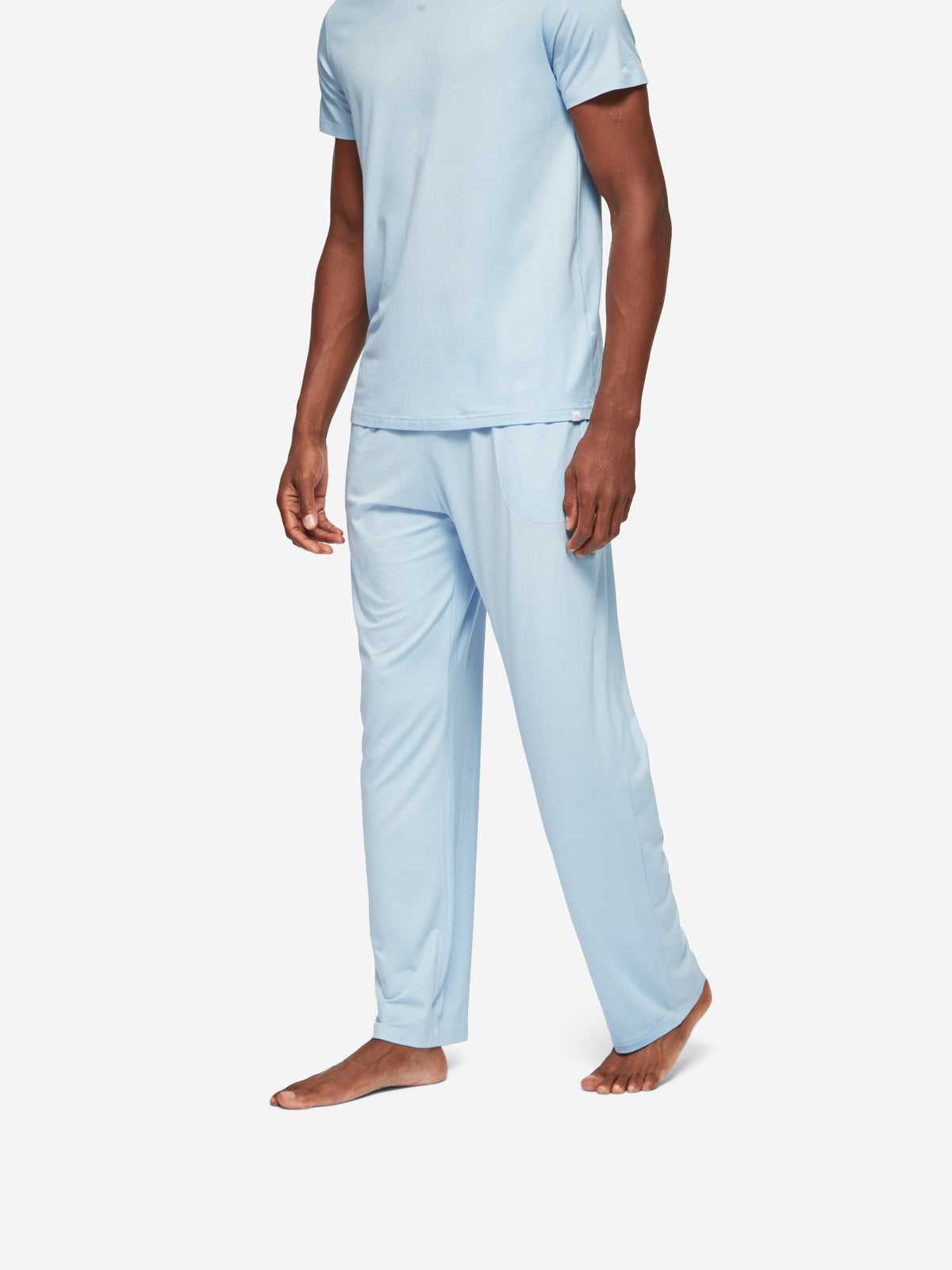 Men's Lounge Trousers Basel Micro Modal Stretch Sky