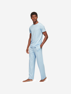 Men's Lounge Trousers Basel Micro Modal Stretch Sky