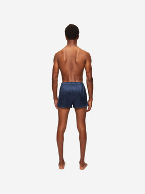 Men's Modern Fit Boxers Bailey Silk Satin Navy