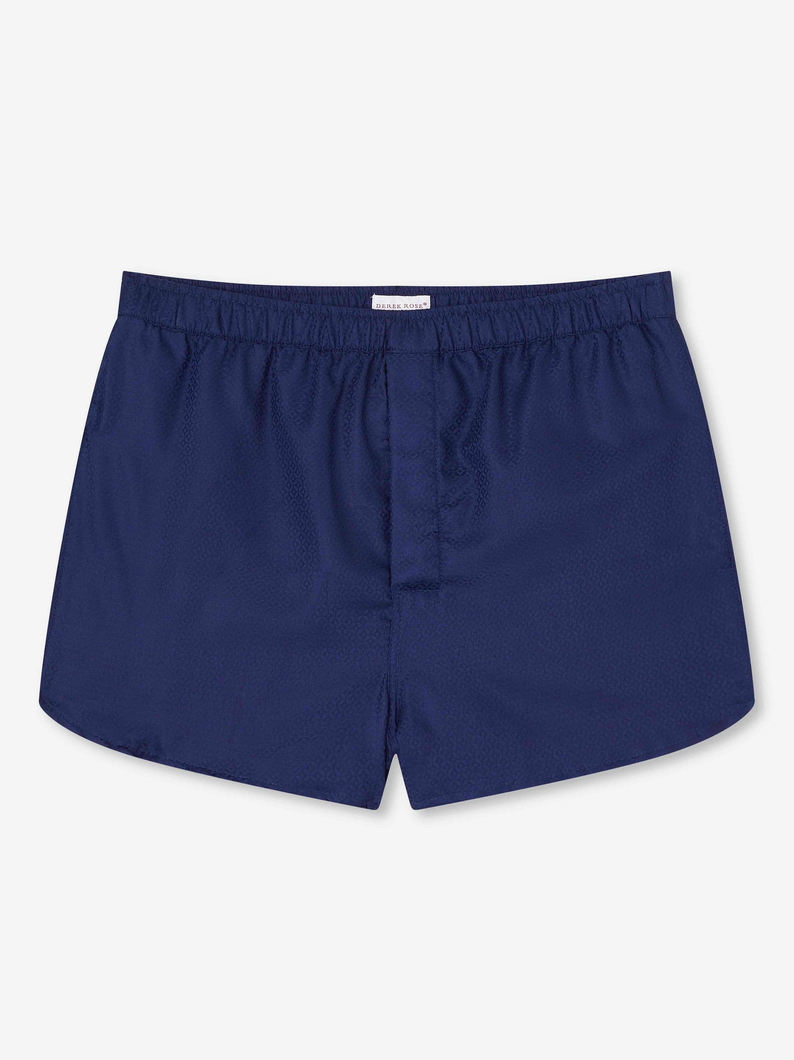 Men's Modern Fit Boxers Lombard 6 Cotton Jacquard Navy