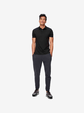 Men's Polo Shirt Basel Micro Modal Stretch Black