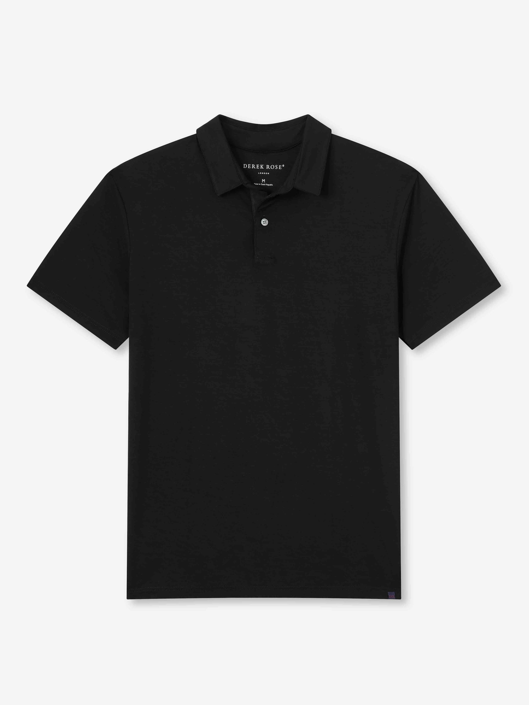 Men's Polo Shirt Basel Micro Modal Stretch Black