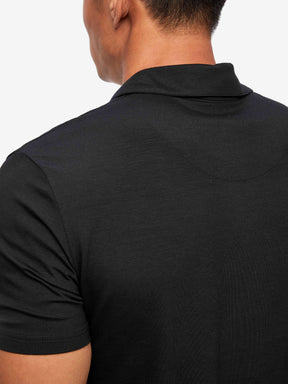 Men's Polo Shirt Basel Micro Modal Stretch Black