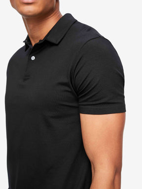 Men's Polo Shirt Basel Micro Modal Stretch Black
