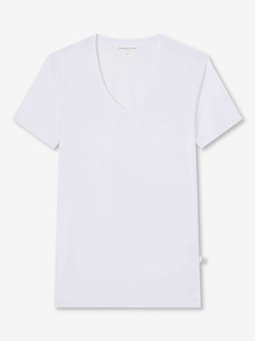 Men's Underwear V-Neck T-Shirt Jack Pima Cotton Stretch White