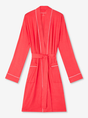 Women's Dressing Gown Lara Micro Modal Stretch Watermelon Pink
