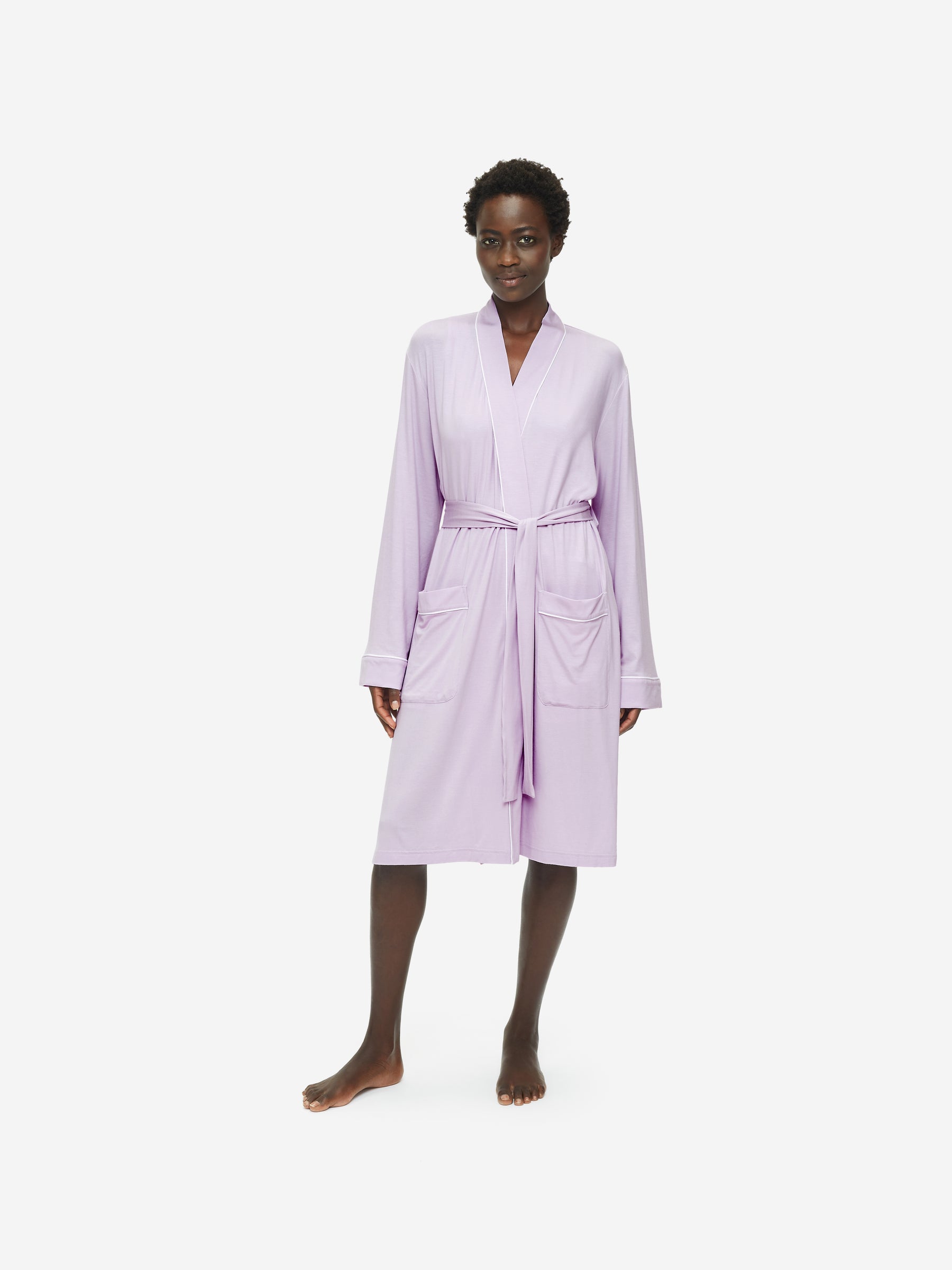 Women's Dressing Gown Lara Micro Modal Stretch Lilac