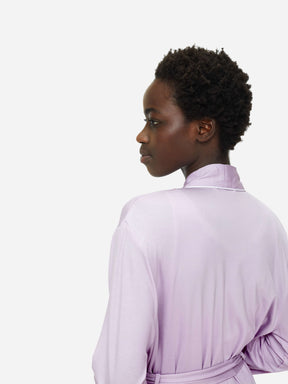 Women's Dressing Gown Lara Micro Modal Stretch Lilac
