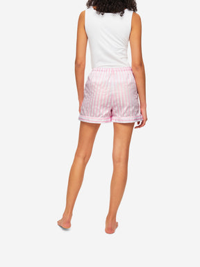 Women's Lounge Shorts Capri 20 Cotton Pink