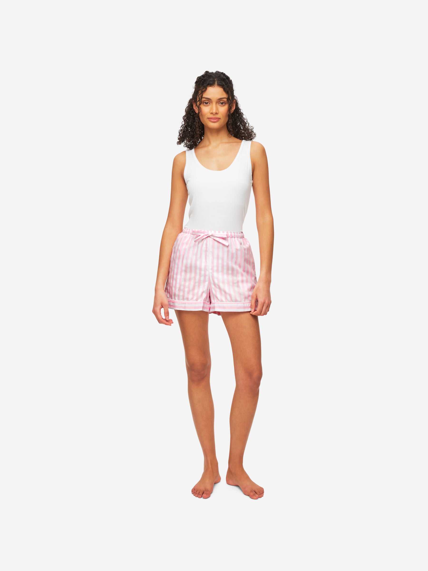 Women's Lounge Shorts Capri 20 Cotton Pink