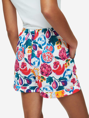 Women's Lounge Shorts Ledbury 50 Cotton Batiste White
