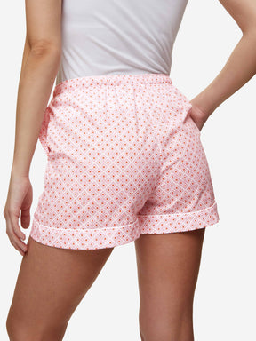 Women's Lounge Shorts Ledbury 56 Cotton Batiste Pink