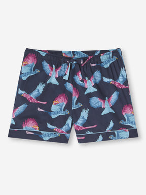 Women's Lounge Shorts Ledbury 63 Cotton Batiste Navy