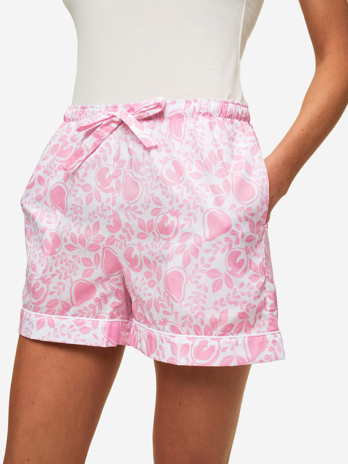 Women's Lounge Shorts Nelson 89 Cotton Batiste Pink