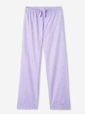 Women's Lounge Trousers Kate 7 Cotton Jacquard Lilac