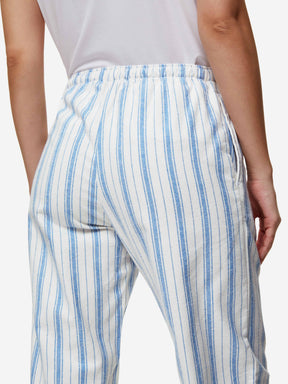 Women's Lounge Trousers Kelburn 31 Brushed Cotton Blue