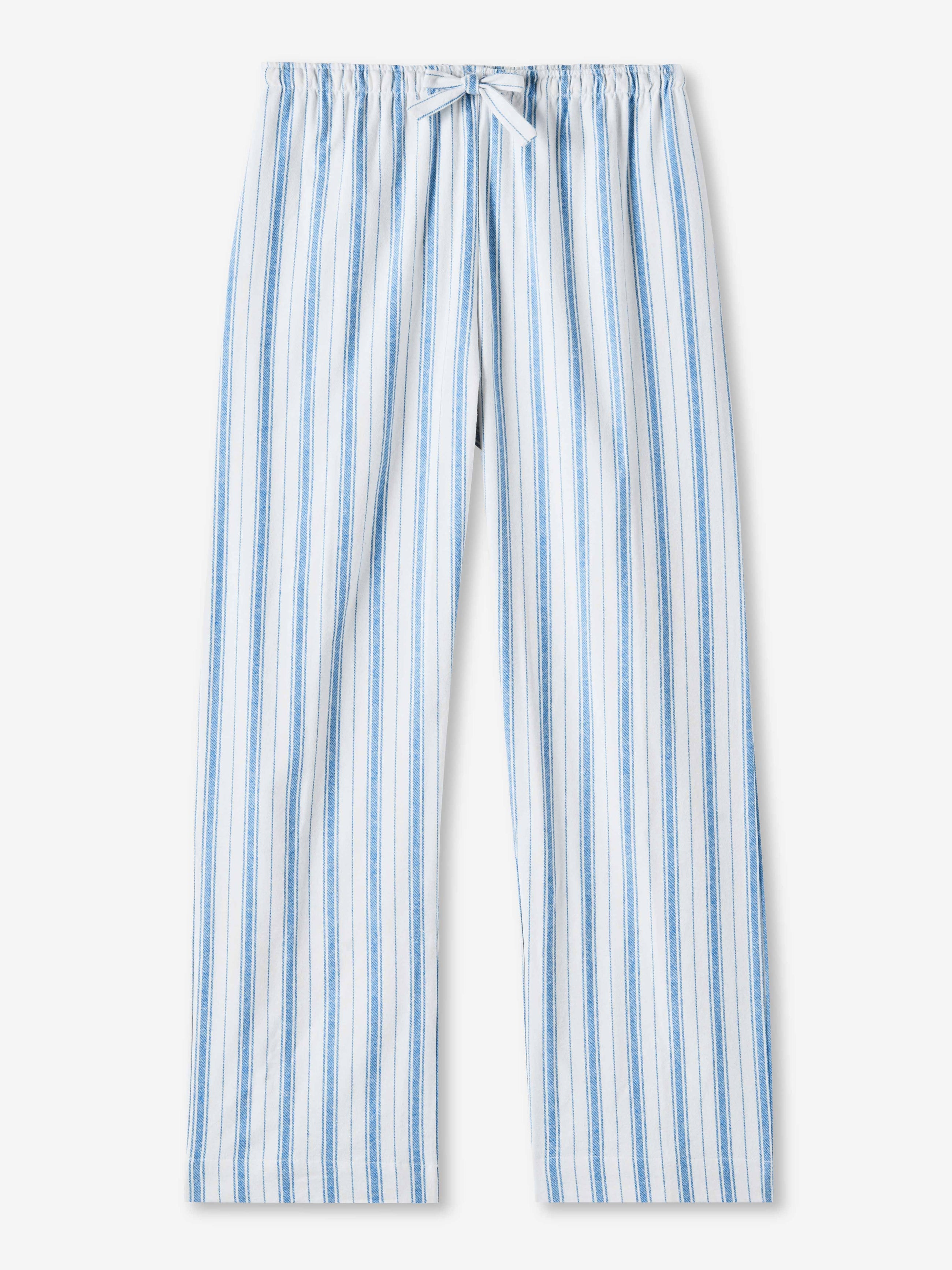 Women's Lounge Trousers Kelburn 31 Brushed Cotton Blue