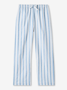 Women's Lounge Trousers Kelburn 31 Brushed Cotton Blue
