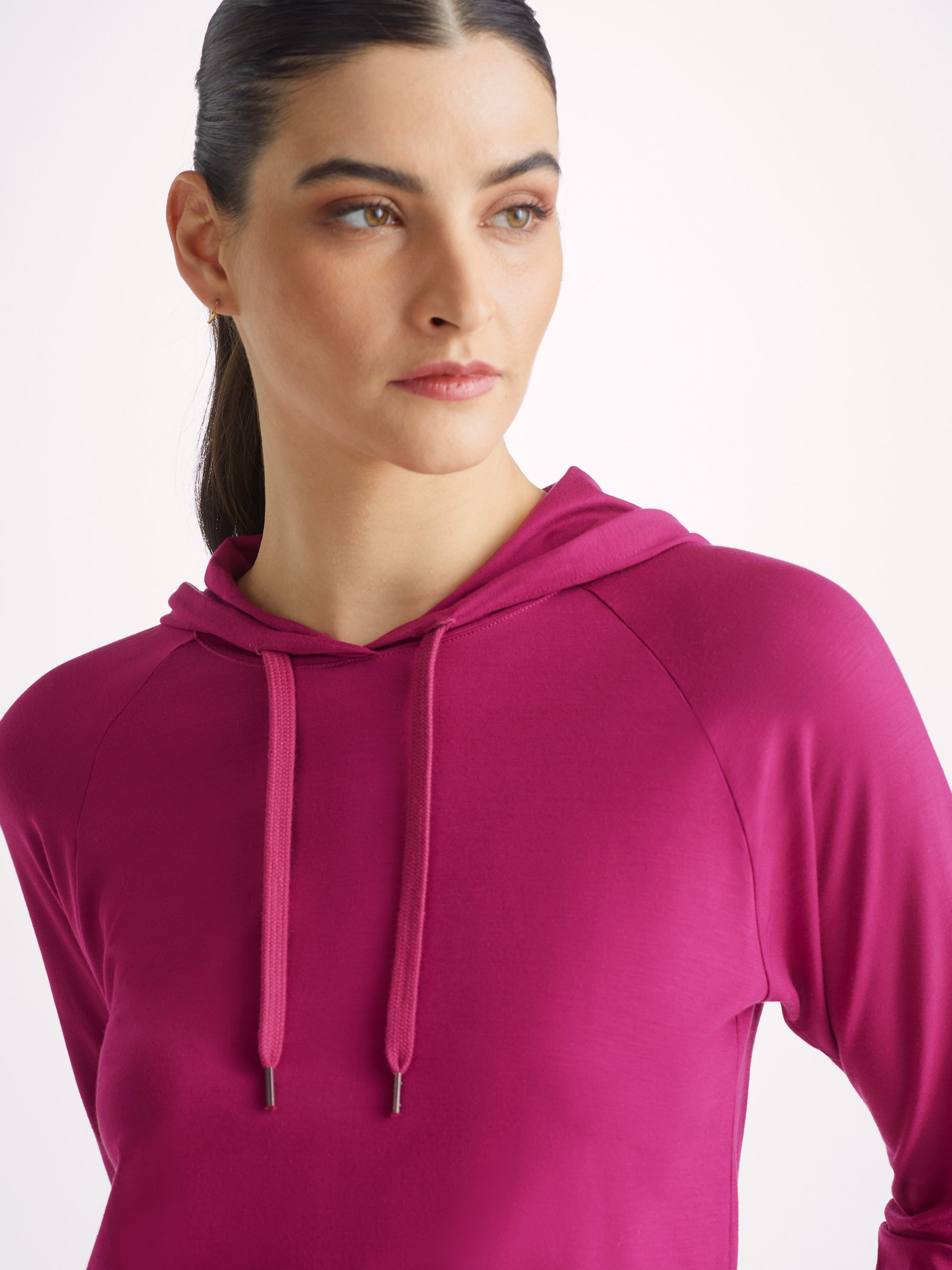 Women's Pullover Hoodie Basel Micro Modal Stretch Berry