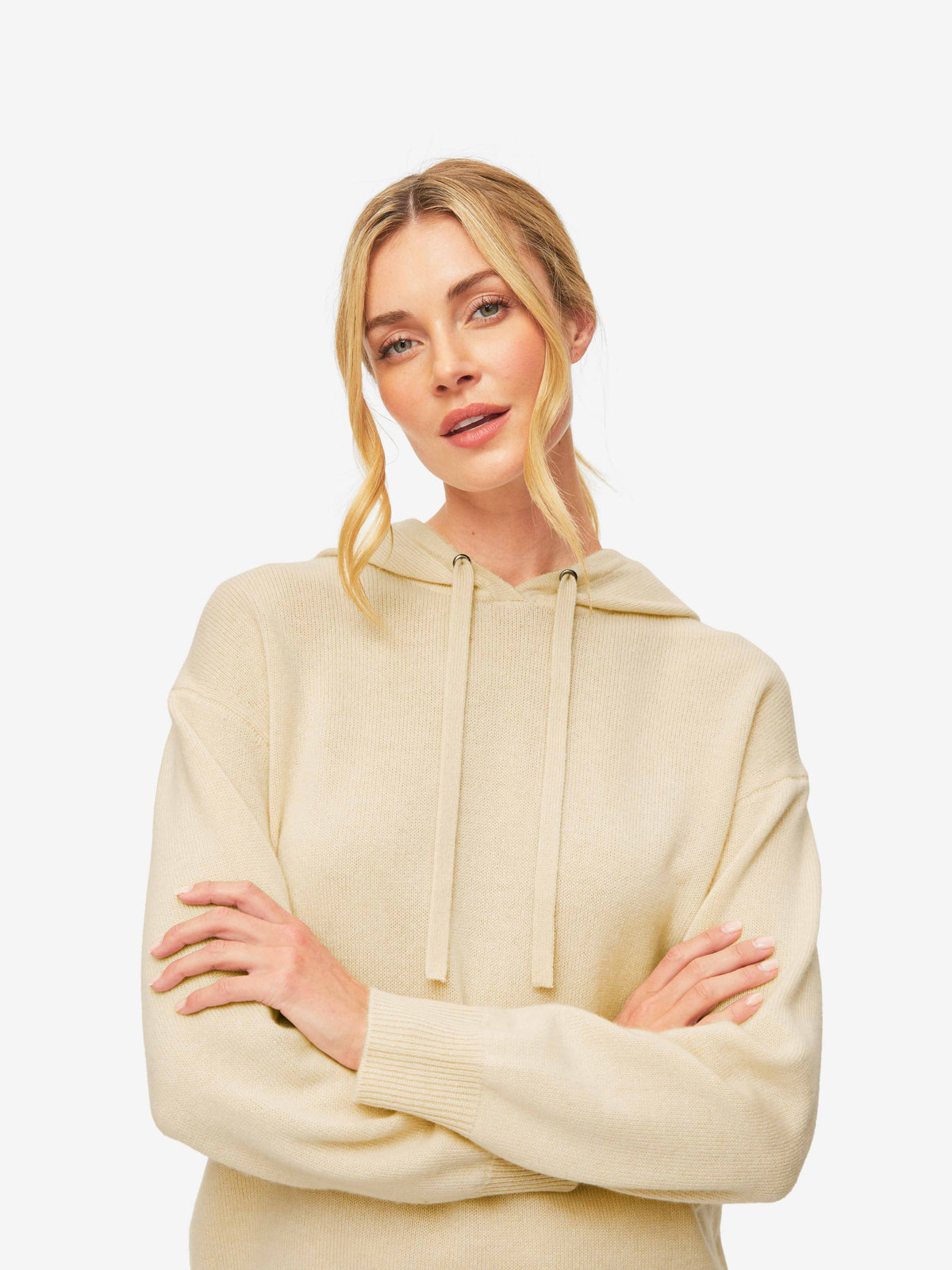 Women's Relaxed Pullover Hoodie Daphne Cashmere Beige