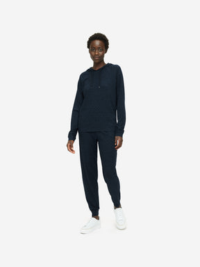 Women's Pullover Hoodie London 6 Micro Modal Stretch Navy