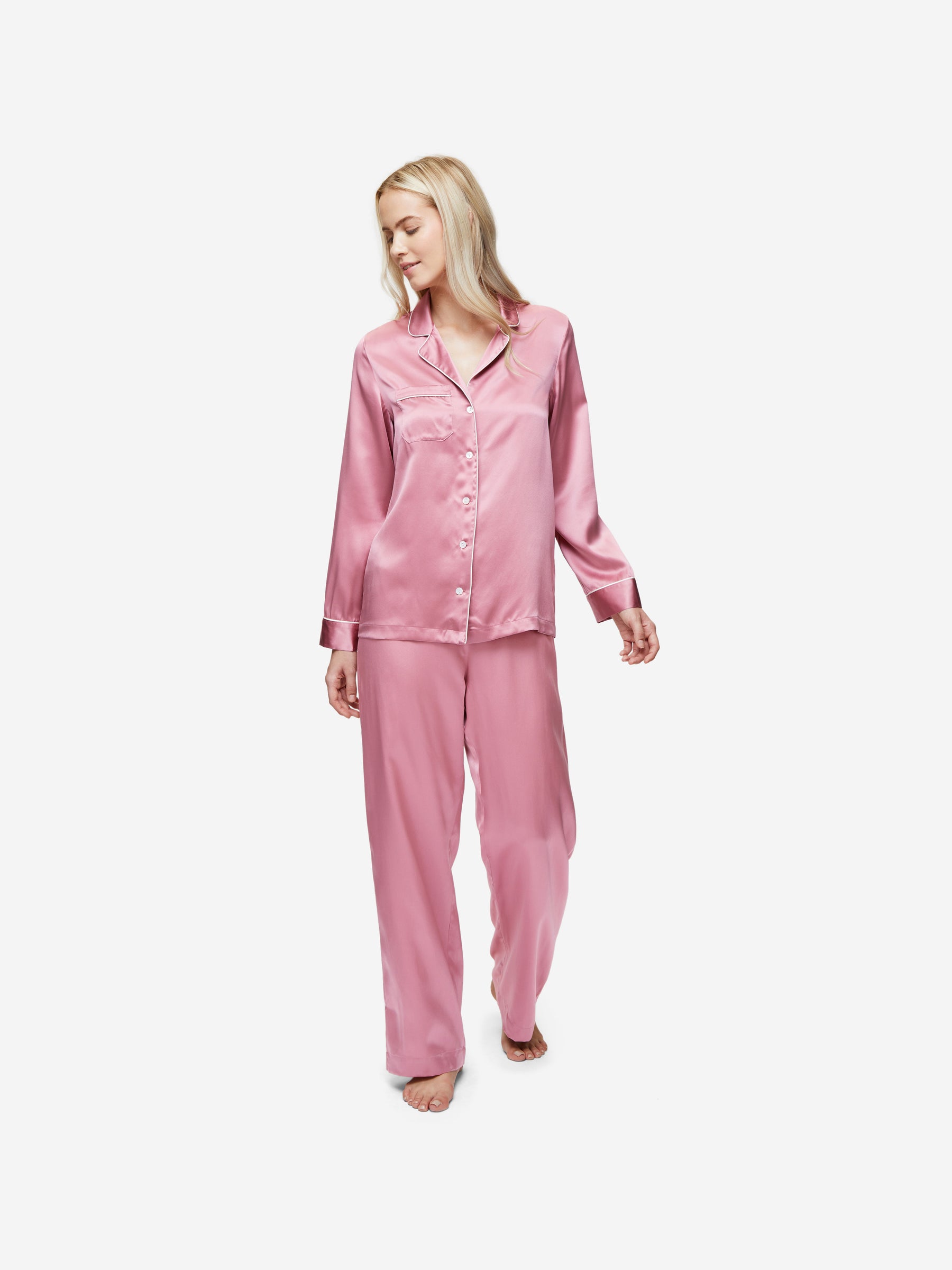 Women's Pyjamas Bailey Silk Satin Rose Pink