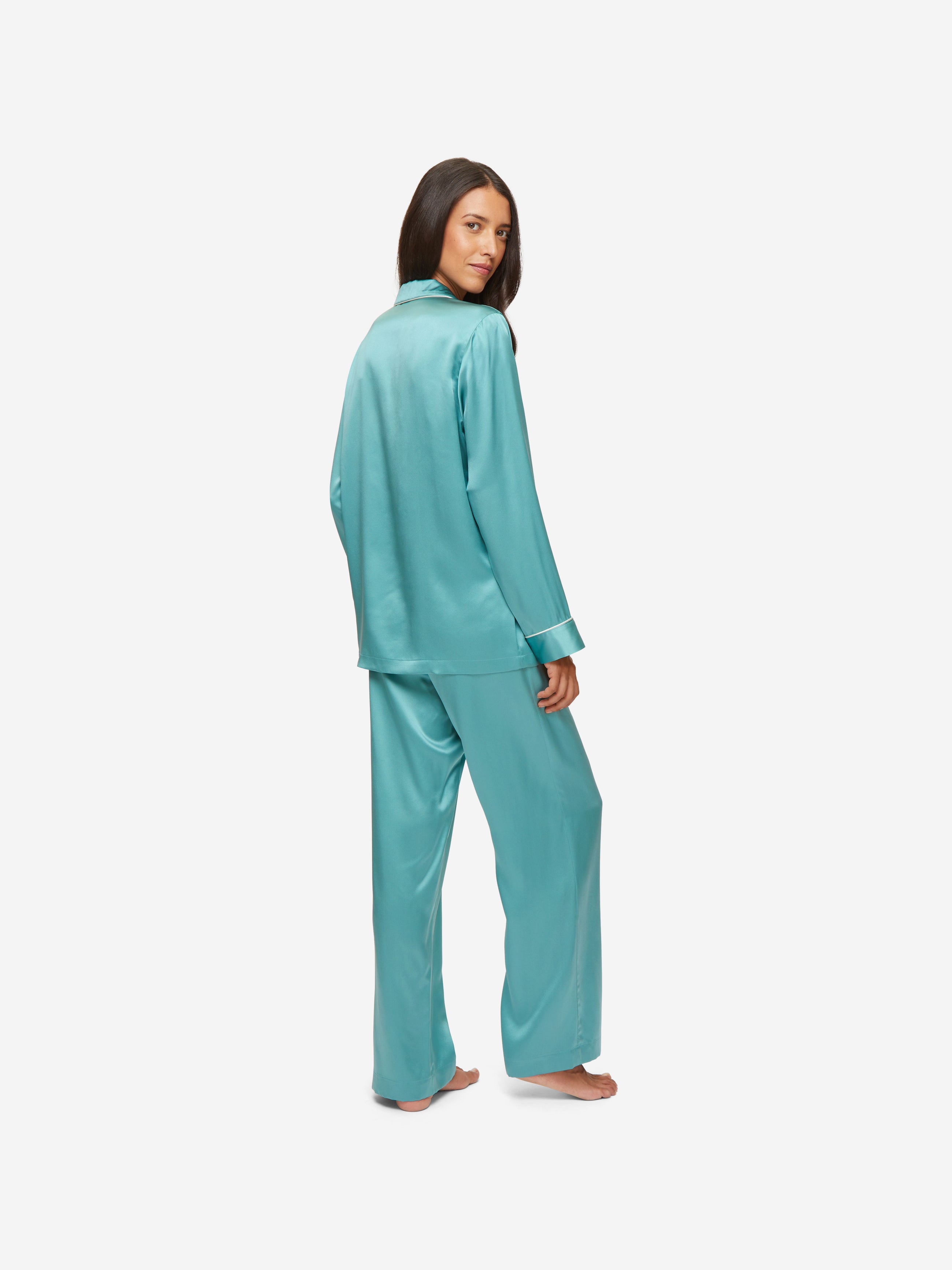 Women's Pyjamas Bailey Silk Satin Sea Foam Green