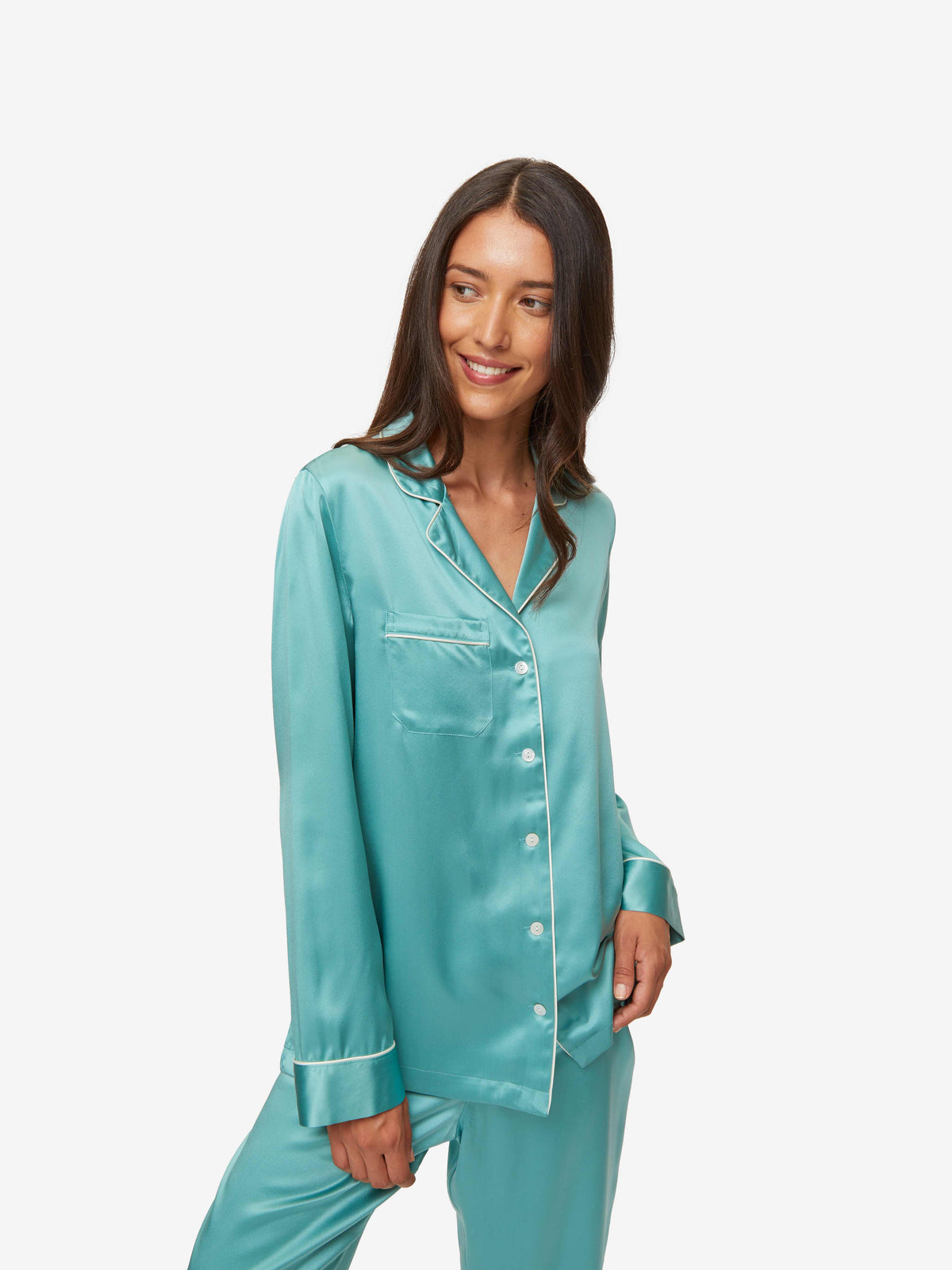 Women's Pyjamas Bailey Silk Satin Sea Foam Green