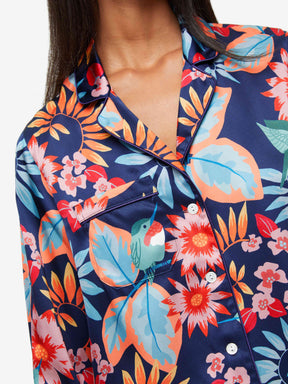 Women's Pyjamas Brindisi 87 Silk Satin Navy